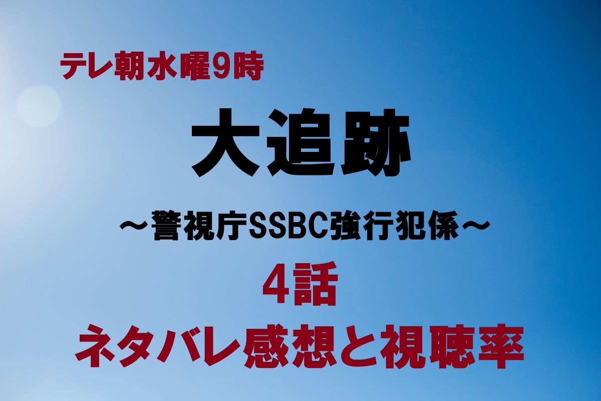 大追跡4話