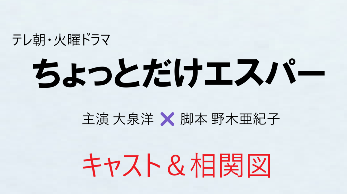 「ちょっとだけエスパー」キャスト＆相関図