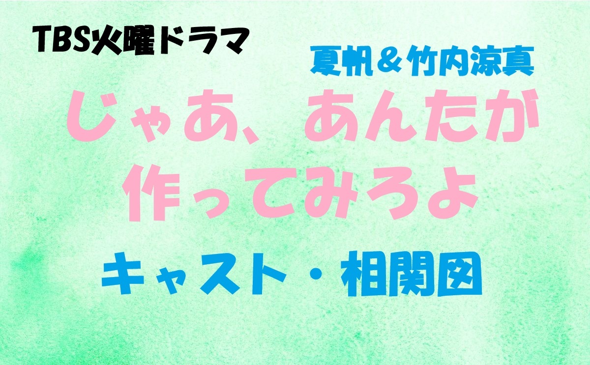 じゃあ、あんたがつくってみろよキャスト