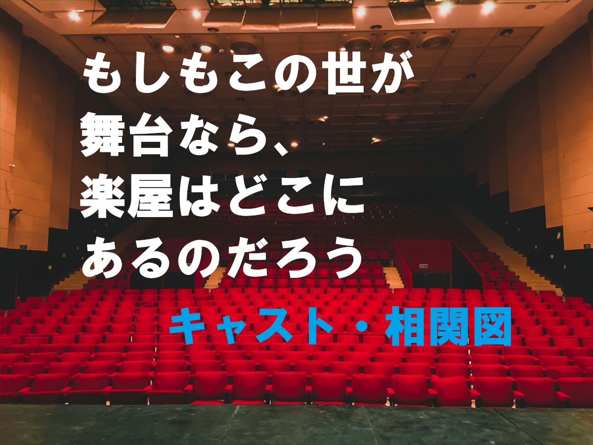 もしもこの世が舞台なら、楽屋はどこにあるのだろう・キャスト