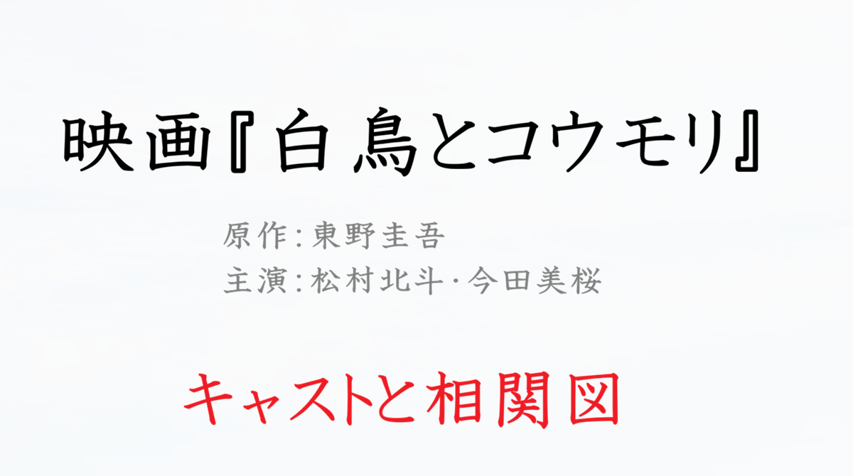 『白鳥とコウモリ』キャストと相関図