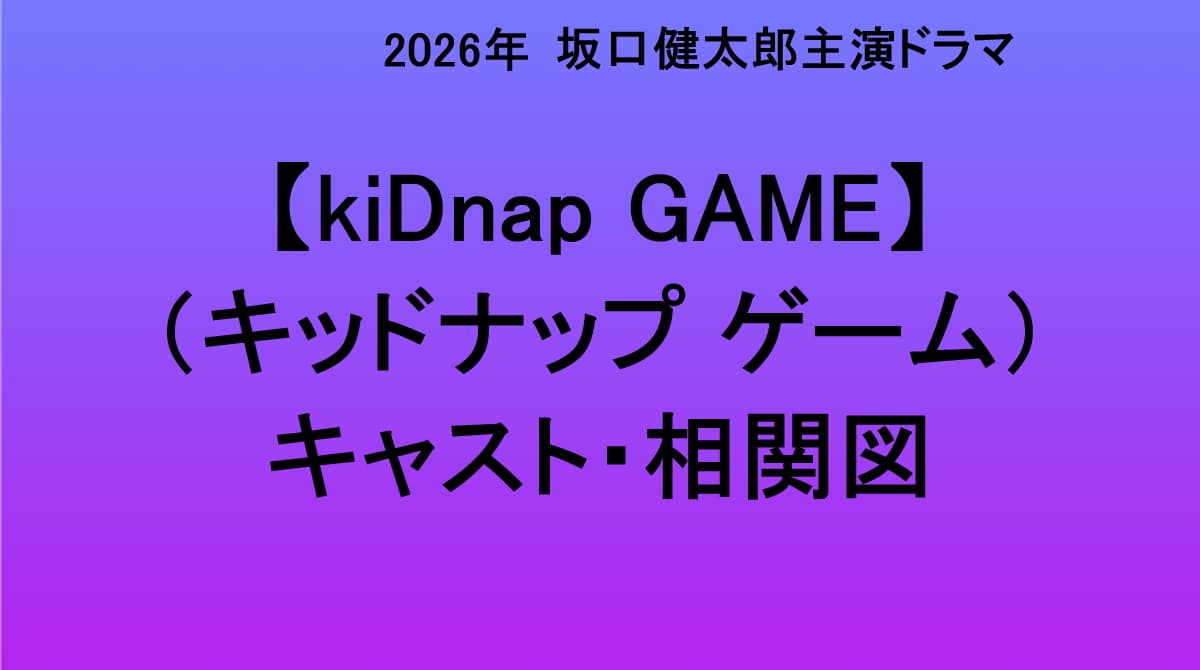 キッドナップ ゲームキャスト相関図